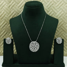 Silver Zircon/AD Pendant Set 1248-5313