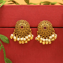 Round Neck Pearl Antique Necklace Set 20695-28