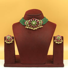Moissanite Choker Kundan Necklace Set 20610-87