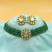 Moissanite Choker Kundan Necklace Set 20614-87
