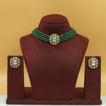 Moissanite Choker Kundan Necklace Set 20614-87