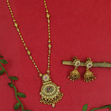 Antique Gold Finish Pendant Set 20997-1
