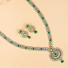 Long Neck Polki Necklace Set 10994-21