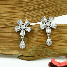 Silver Zircon/AD Pendant Set