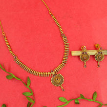 V Neck Antique Necklace Set 21934-33