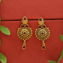 V Neck Antique Necklace Set 21934-33