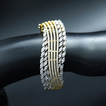 Gold plated zircon/AD bracelet 9283-3974