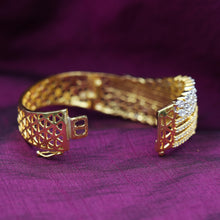 Gold plated zircon/AD bracelet 9283-3974
