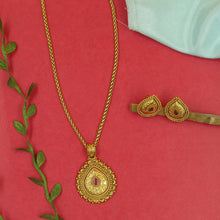 Antique Gold Finish Pendant Set 21000-1