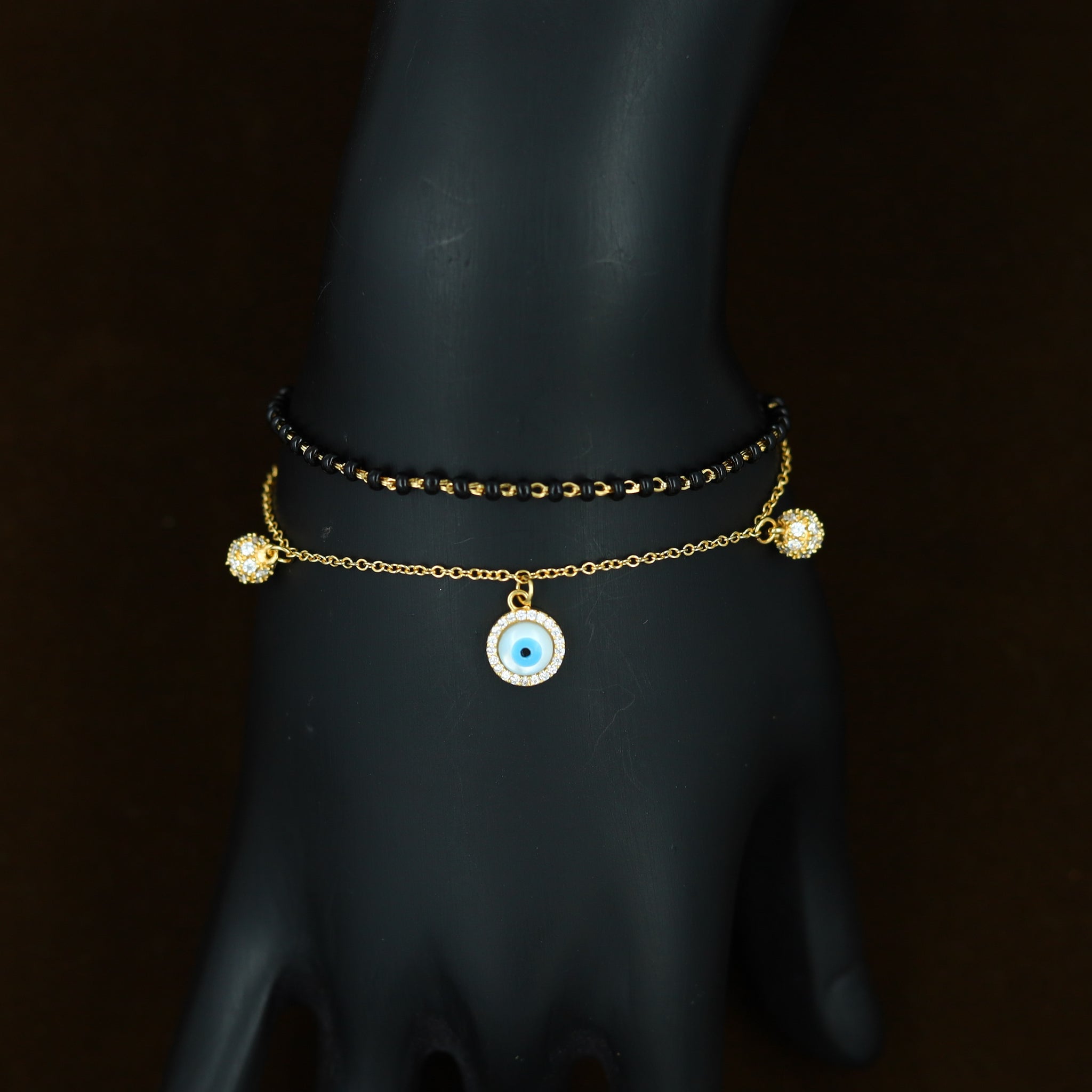 Zircon/AD Mangalsutra Bracelet 12734-05