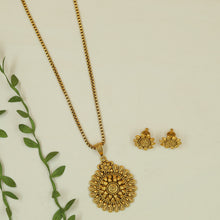 Antique Gold Finish Pendant Set 20992-1