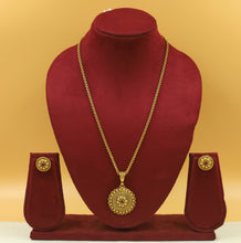 Antique Gold Finish Pendant Set 20994-1