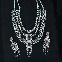 Round Neck Zircon/AD Necklace Set 11819-31