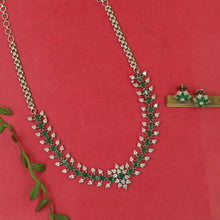 Round Neck Zircon/AD Necklace Set 22536-100