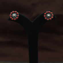 925 Pure Silver Earring Red 5998-1064