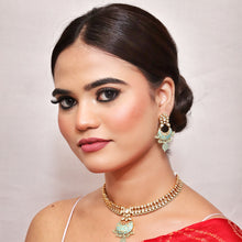Mint Green Kundan Necklace Set 10795-6580 - Dazzles Jewellery
