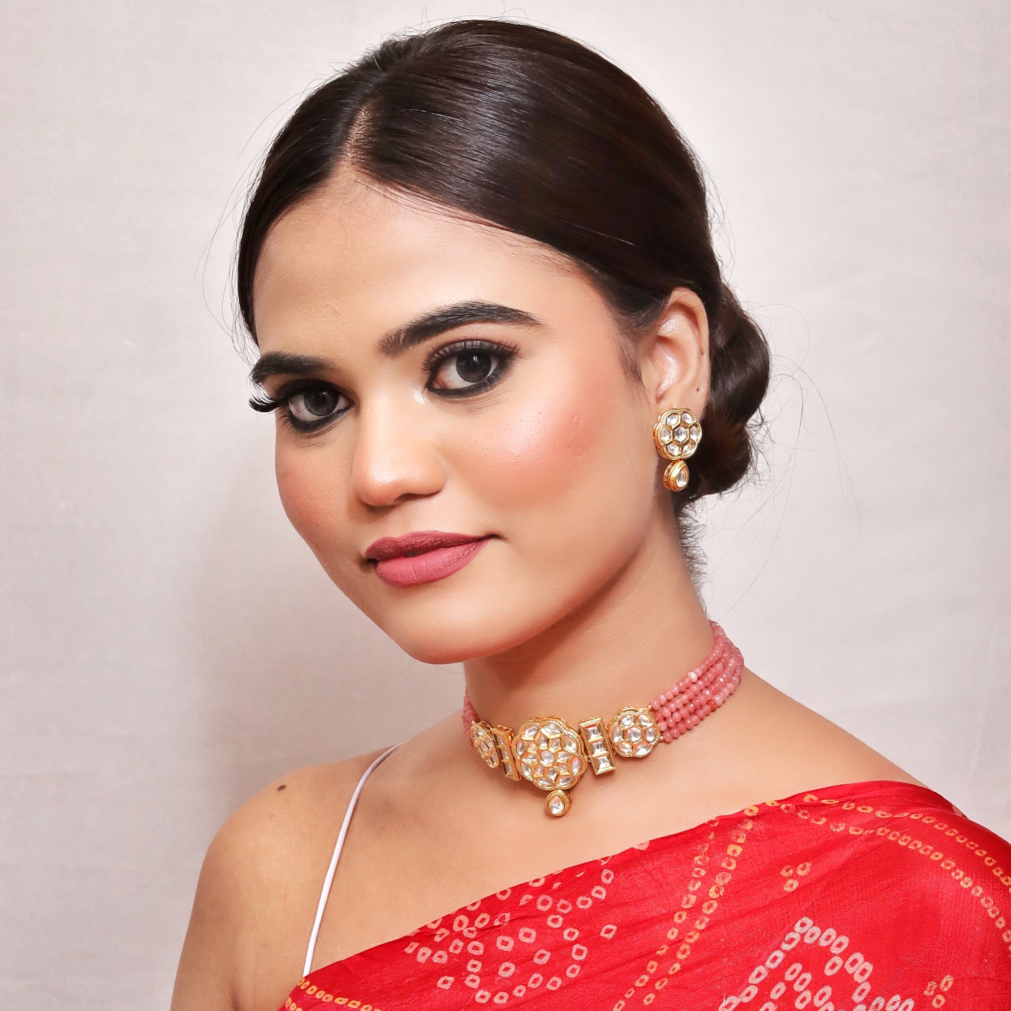 Kundan Choker Set 19353-6535 - Dazzles Jewellery