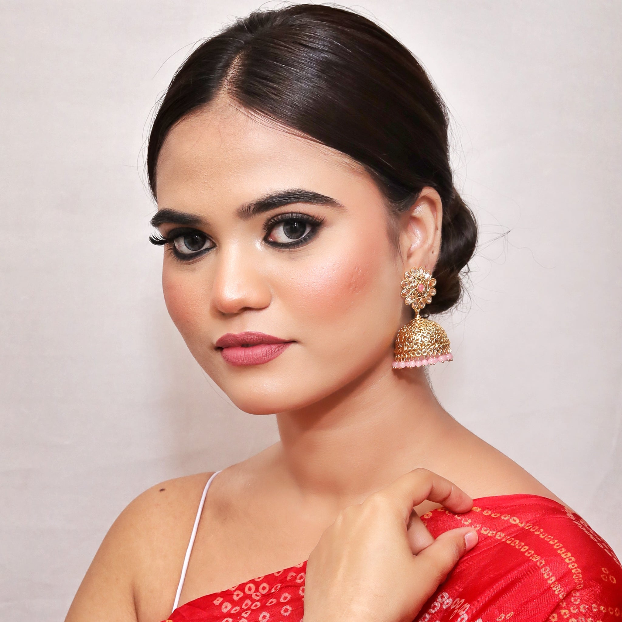 Gold plated jhumki 9391-100 - Dazzles Jewellery