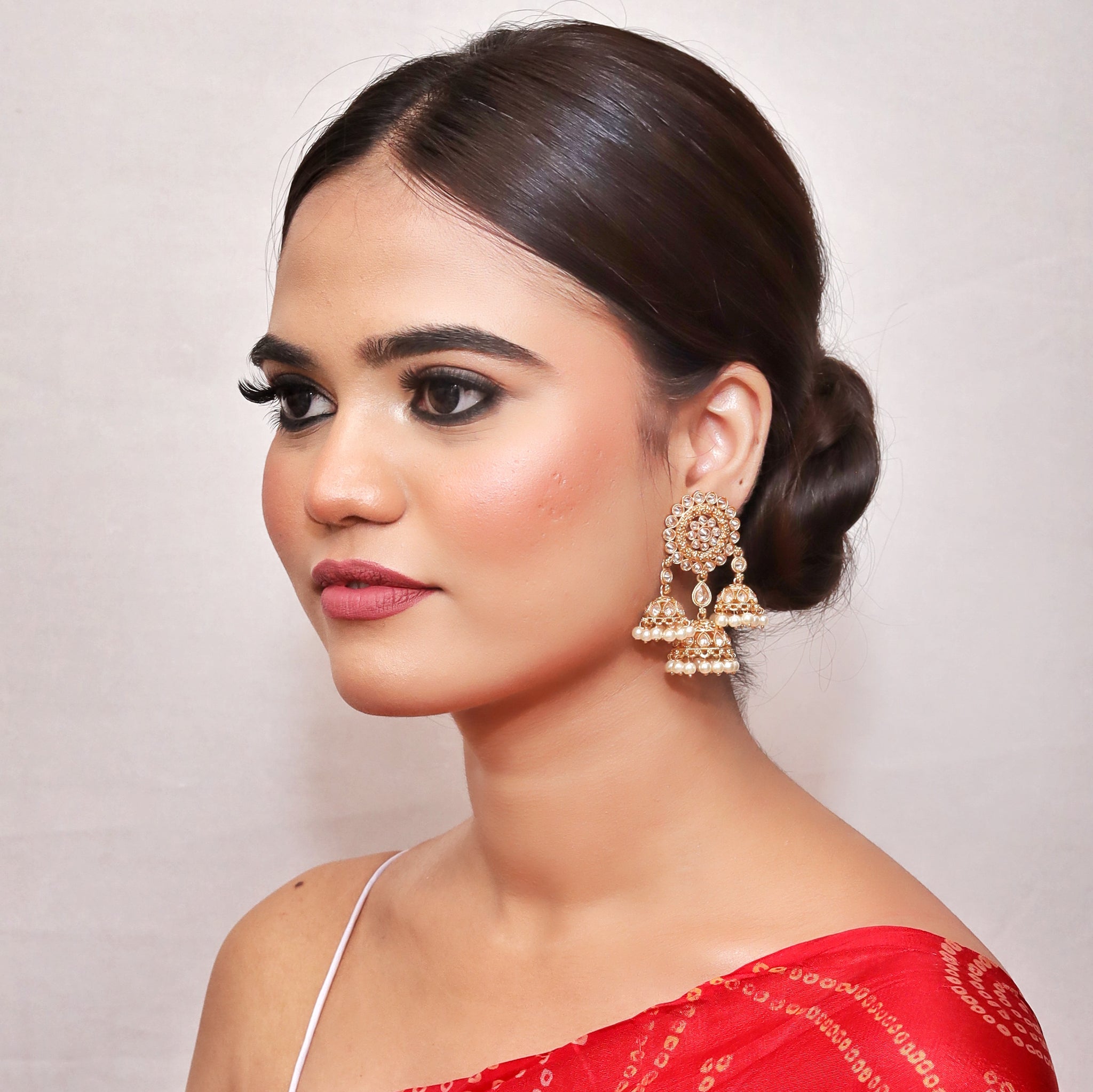 Gold Plated Jhumki 9369-100 - Dazzles Jewellery