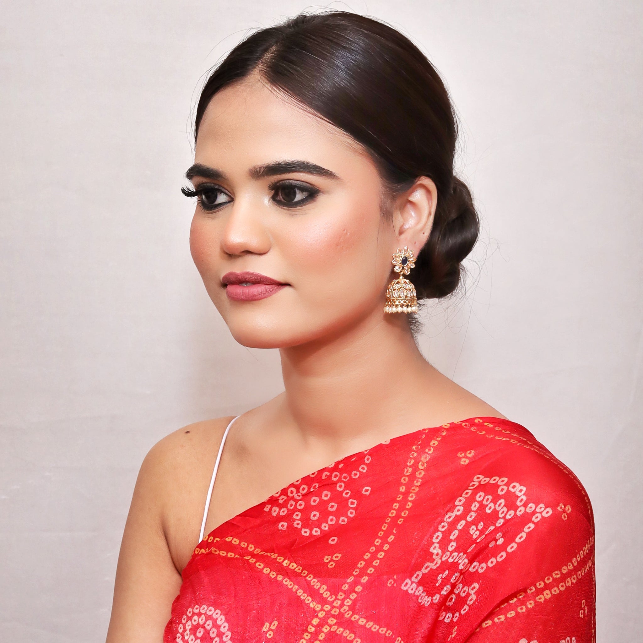 Jhumki Gold plated  Earring 9381-100 - Dazzles Jewellery