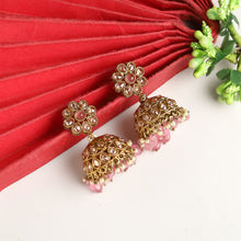 Jhumki Antique Mehandi Polish Earring 14031-100