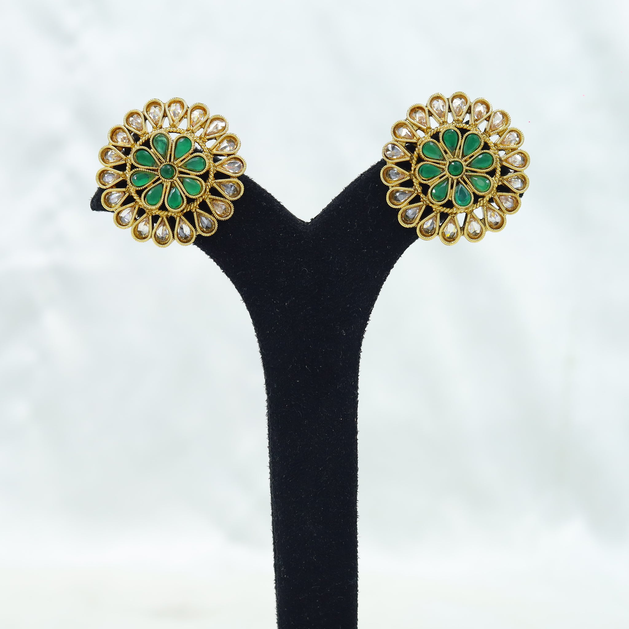 Green Gold Look Earring 19119-6301