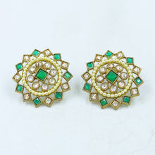 Green Antique Earrings 18016-5198