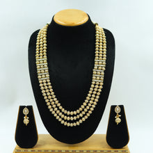 3 Line Jadau Pearl Necklace Set 13629-21