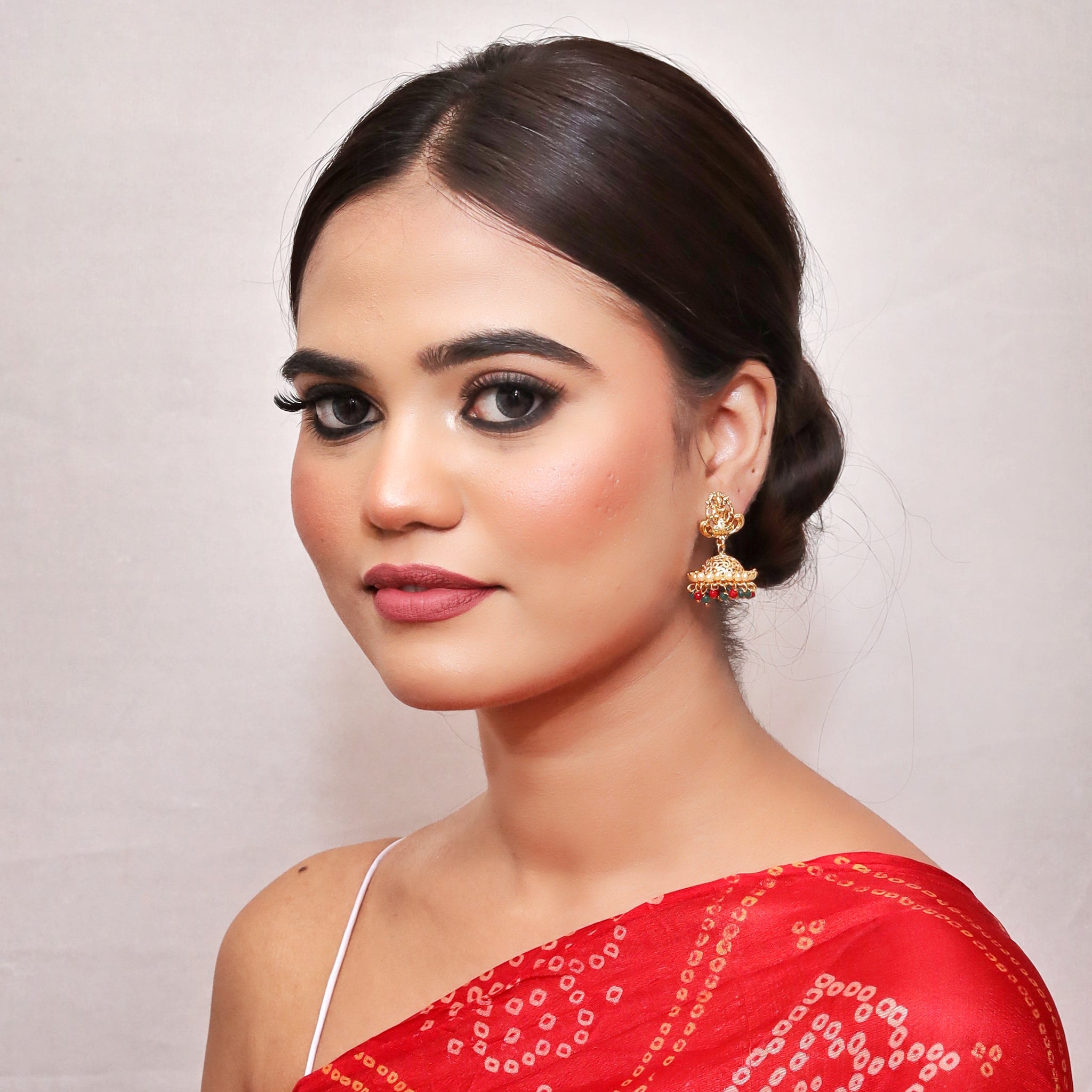 Gold plated jhumki 9395-100 - Dazzles Jewellery