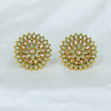 Mint Green Gold Look Earring  18700-5882