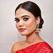 Gold plated jhumki Earring 9327-100 - Dazzles Jewellery