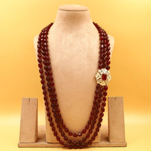 Three Line Pearl Necklace Set 20487-80