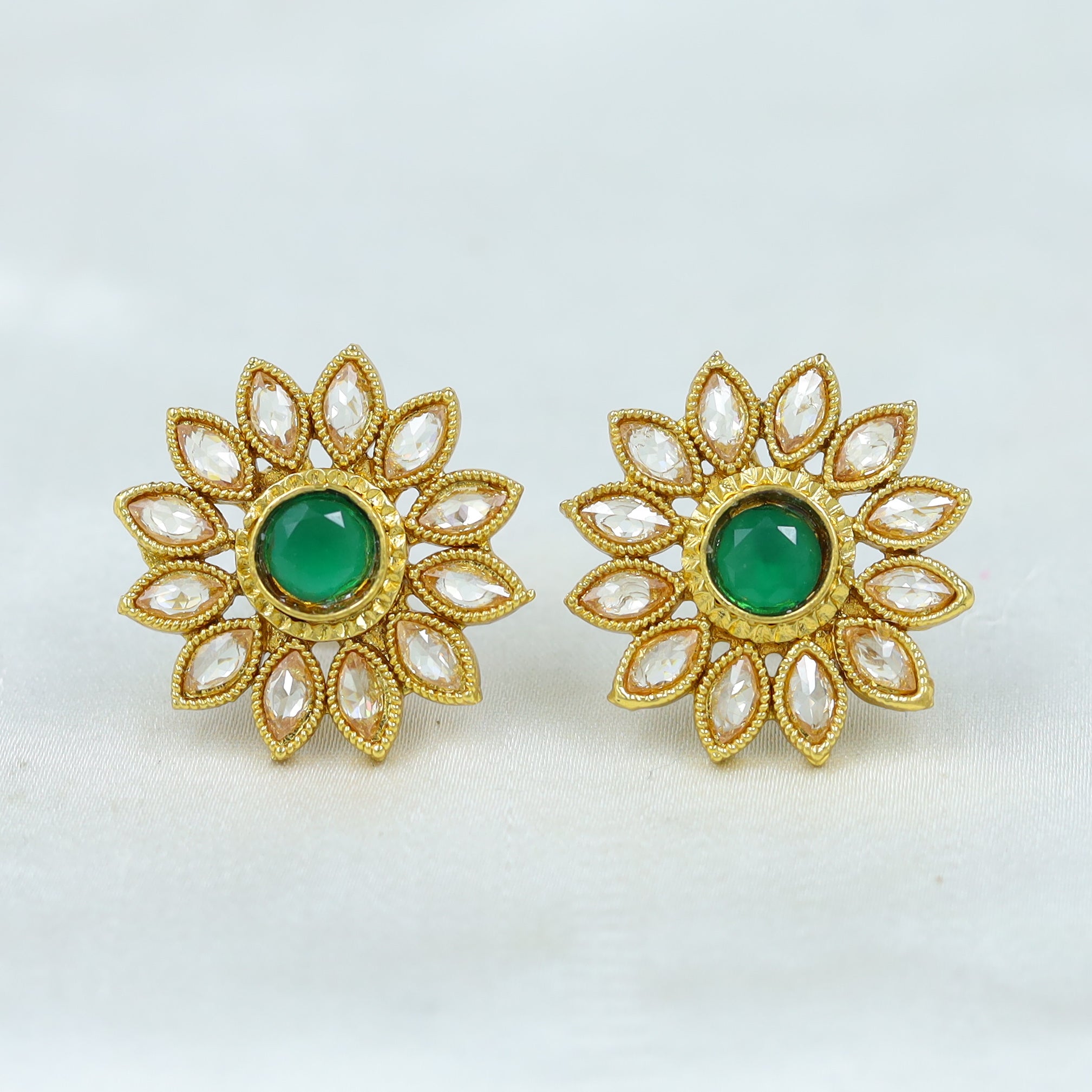 Green Gold Look Earring 19112-6294
