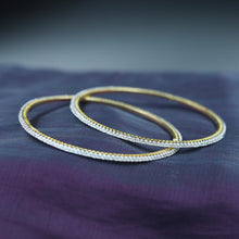 Zircon/AD Gold Bangles/Kada 9075-3339
