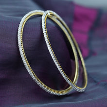 Zircon/AD Gold Bangles/Kada 9075-3339