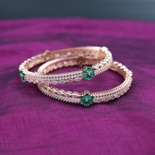 Zircon/AD Green Bangles/Kada 13272-0190