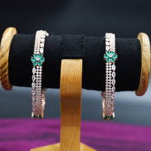 Zircon/AD Green Bangles/Kada 13272-0190