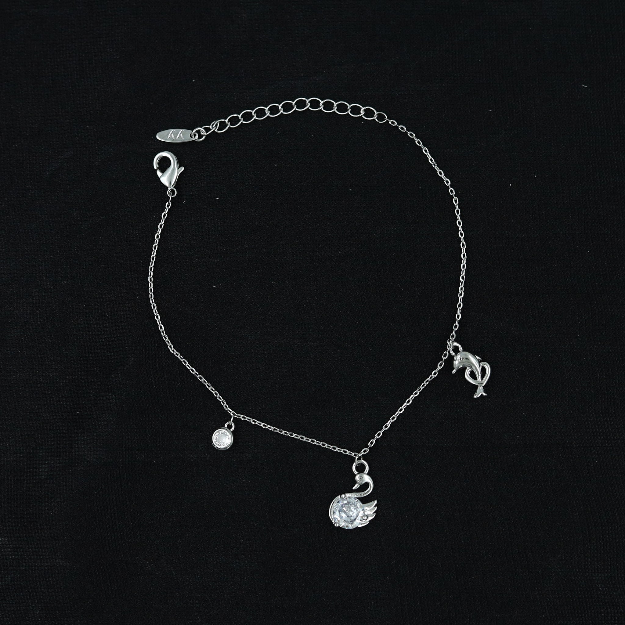 Zircon/AD Charm Bracelet 13287-33