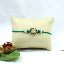 Kundan Meenakari Men's Rakhi Hand Made In India 20312-100