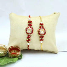 Kundan Bracelet Rakhi Set Hand Made In India 20314-100
