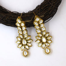 White Kundan Earring 6456-1225
