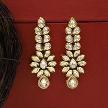 White Kundan Earring 6456-1225