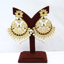 Ruby Kundan Pearl Chandbali 6404