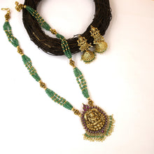 Long Neck Temple Necklace Set 19281-28