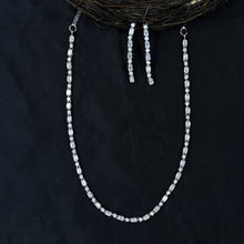 Round Neck Zircon/AD Necklace Set 10563-28