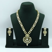 Long Neck Polki Necklace Set 10994-21