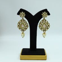 Long Neck Polki Necklace Set 4879-21