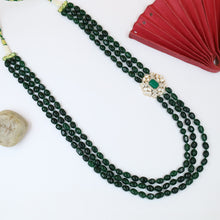 Three Line Pearl Necklace Set 20487-80