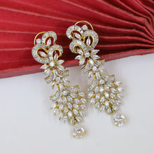 Gold Zircon/AD Earring