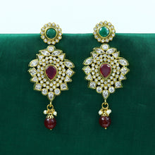 Ruby Green Polki Earring 3999-36267